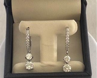 14K White Gold & Diamond Earrings          https://ctbids.com/#!/description/share/179829