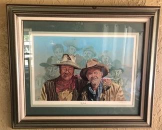 Walter Brennan Jr Print ''My Heroes'' John Wayne & Walter Brennan https://ctbids.com/#!/description/share/179824
