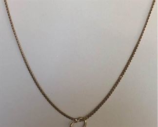 14K Gold Chain & Heart Pendant      https://ctbids.com/#!/description/share/179832 