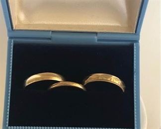 Three 14K Gold Wedding Rings      https://ctbids.com/#!/description/share/179835