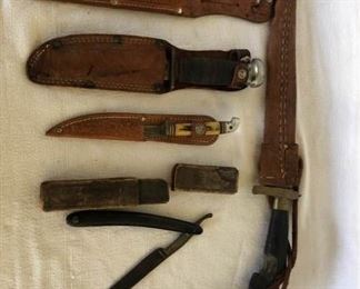 Vintage Knives Sheaves & Straight Razor https://ctbids.com/#!/description/share/179864