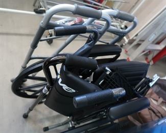 Wheel chair, walker, a piece that has a handle to help you get out of bed, and a piece to keep you from falling out of bed
