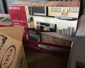 Lots of new gadgets in boxes