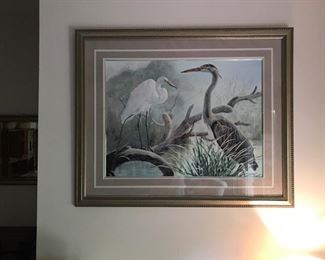 Signed bird prints