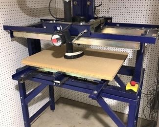 CNC router is a 3 axis ShopBot Inc. “PRT” with a cutting area of 24” x 32”. The router motor is a 110V 3.25hp Porter cable model 75182. The stepping motors drivers have been updated for better performance. It is on a metal stand and includes a Dell Inspiration laptop computer, computer and controller console, dust and noise enclosure and Vectric V-Carve Pro 8.5 design software.$3500