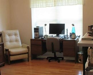 Office Chair, Computer Monitor, Supplies, Lamps, MCM Chair