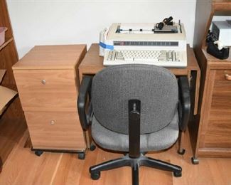 Desk and Chair and Typewriter