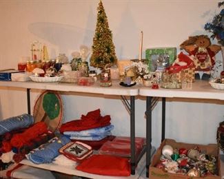 Christmas Linens  Ornaments  Candles