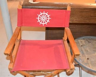 Director chair and table