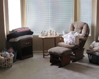 Glider Rocker, Rugs, Yarn, Sheets