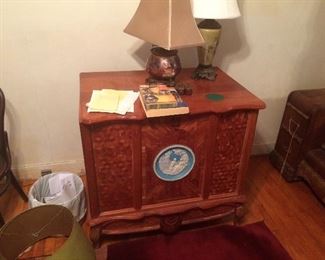 Old lamps inlayed furniture

Teaser pics