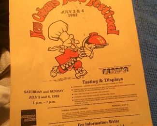 Early New Orleans food fest posters