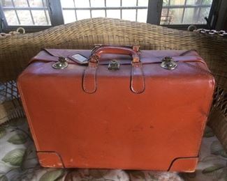 Vintage leather suitcase