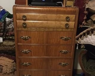 1930's "Waterfall" chest of drawers