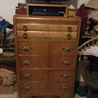 1930's "Waterfall" chest of drawers