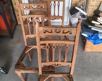 Stripped oak Dining chairs