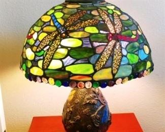 "Tiffany" type Leaded glass lamp