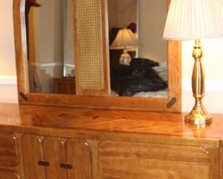 Stanley 9 drawer chest and mirror.