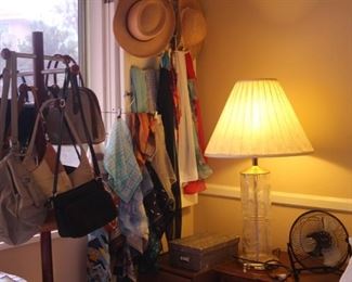 Scarves, belts, hats and purses.