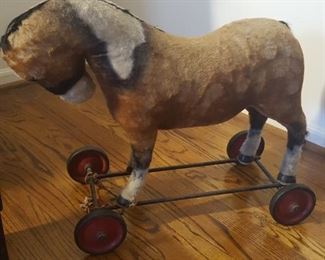 Vintage horse pull toy, Germany