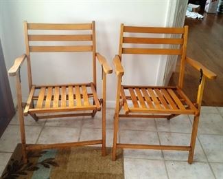Folding chairs, vintage