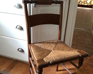 Rush bottom chairs (1 needs repaired