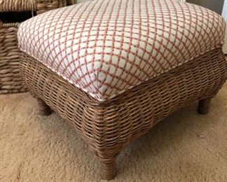 Wicker ottoman