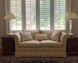 Upholstered Fabric Love Seat 