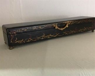 Ornate Hand Painted Wood Box https://ctbids.com/#!/description/share/182166