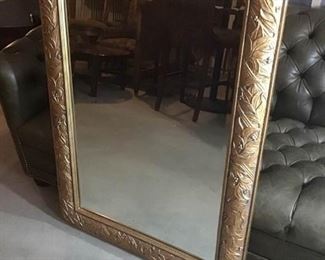 Antique Brass Leaf Mirror https://ctbids.com/#!/description/share/182193