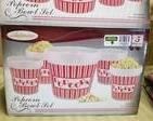 The popcorn bowl set appears to be in its original packaging.

The popcorn bowl set includes one 63 oz bowl and four 24 oz bowls. 

Plaid Picnic Blanket 



The blanket is 52" x 55". In good condition.  