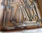 This flat of open and closed end wrenches is your basic for any tool box, kit  or drawer. There are over 30 wrenches of assorted sizes.

