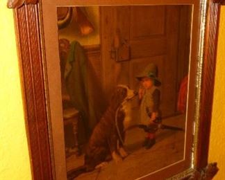 LITHOGRAPH IN ANTIQUE FRAME