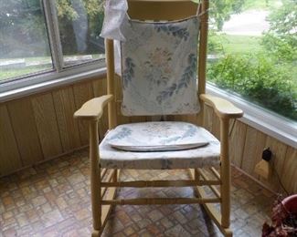 Painted yellow rocking chair $45.00