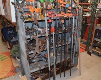 Pipe clamps and various clamps - $12 each in pairs