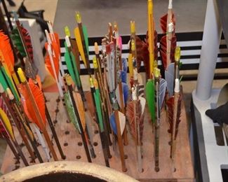 Arrows and Boy Scout Made Arrow Stand - $65
