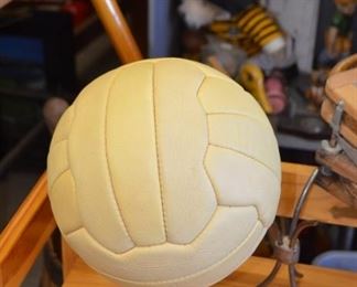Vintage leather soccer balls - $20