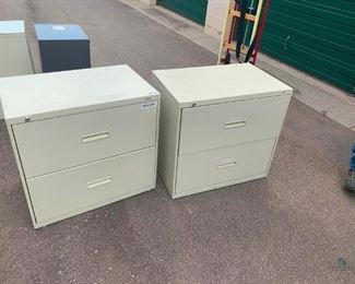 (2) two drawer HON lateral file cabinets