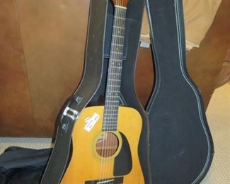 fender guitar and case