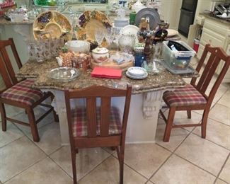 breakfast table with glass