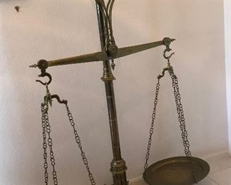 Bulls Head "Scales of Justice". All weights included, apprx 4' tall x 3' wide. A statement Piece!