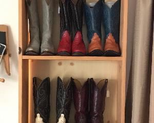 Exotic Leather Cowboy Boots. Men's size 10 - 10.5, Women's size 7-8