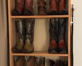 Exotic Leather Cowboy Boots, Men's size 10-10.5, Women's size 7-8.