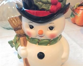 Christopher Radko Snowman Cookie Jar