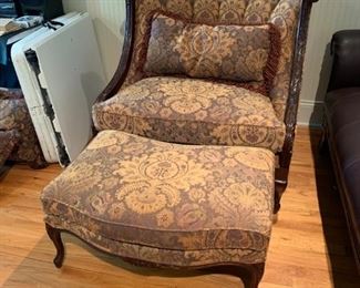 #16		Channel Back Lexington Chair 1/2 w/ottoman  43"Wide	 $500.00 
