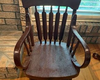 #17		Antique Kids Wood Rocker  	 $30.00 
