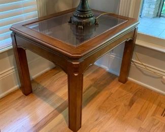 #23		(2) Glass Top Wood End Table   22x27x21   $75 each
