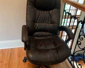 #33		Black Leather Executive Office Chair	 $125.00 
