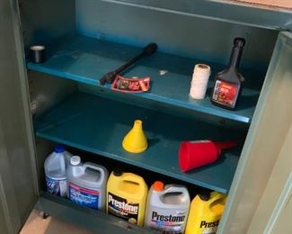 #39 Rolling Metal Cabinet w/2 shelves & 2 doors 36x18x44.5 $65.00