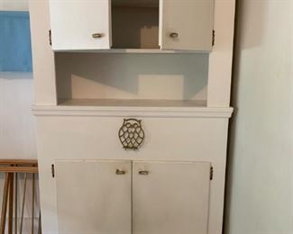 #46 Wood White Cabinet w/4 doors & no back 44x12x82 $75.00